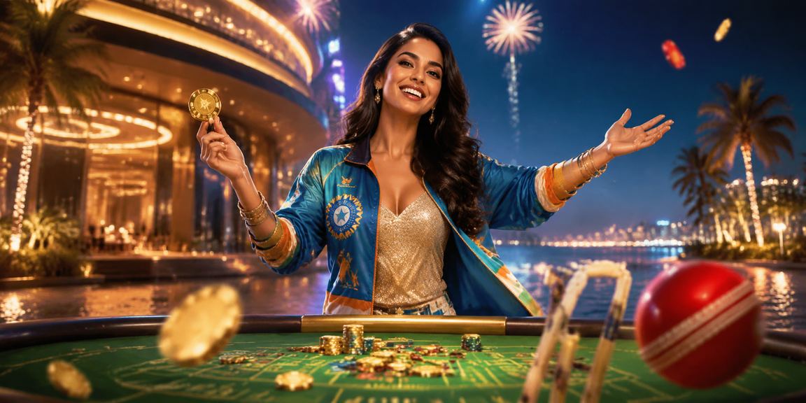 Delhi cricket betting scene with cricket bat and ball